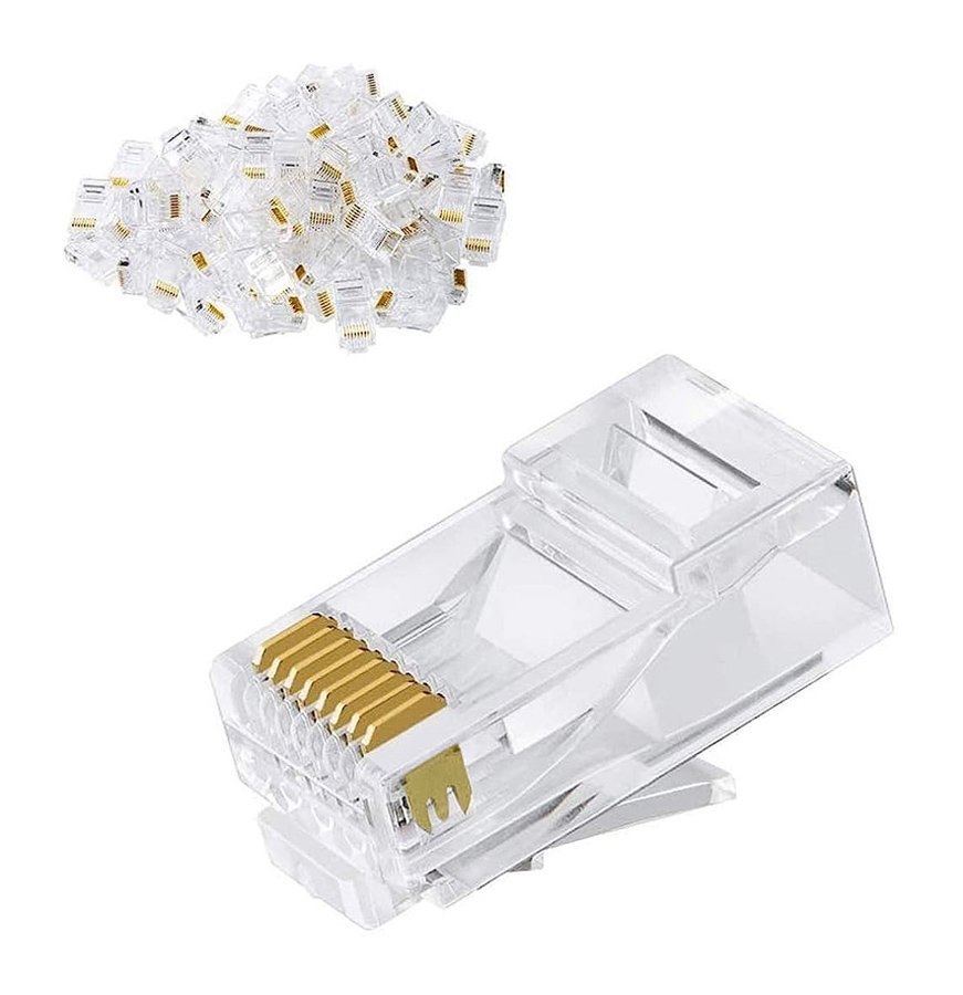 POWERTECH βύσμα RJ45 , ανοιχτού τύπου, Cat 6/6a UTP, διάφανο, 50τμχ - Image 3