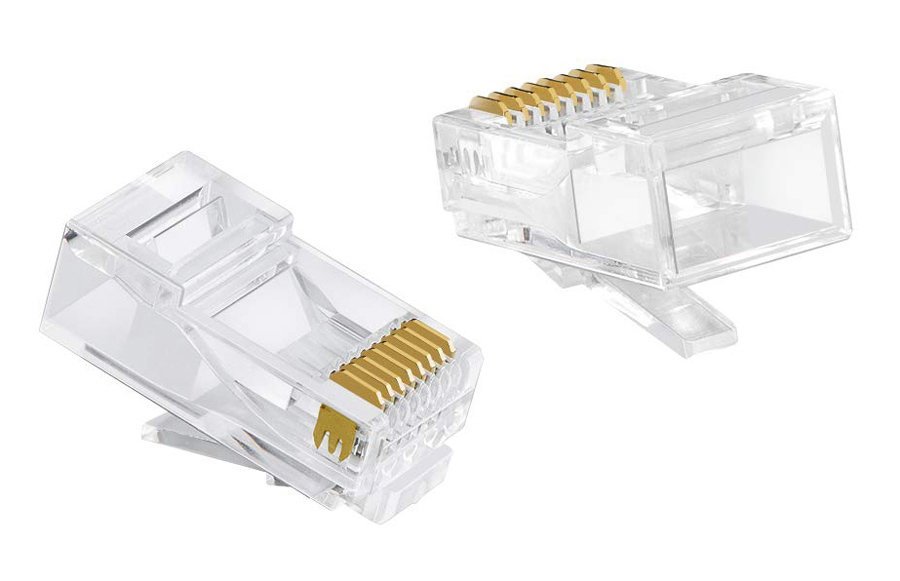 POWERTECH βύσμα RJ45 , ανοιχτού τύπου, Cat 6/6a UTP, διάφανο, 50τμχ