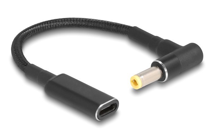 POWERTECH καλώδιο τροφοδοσίας , USB-C σε 5.5x2.5mm, 15cm, μαύρο