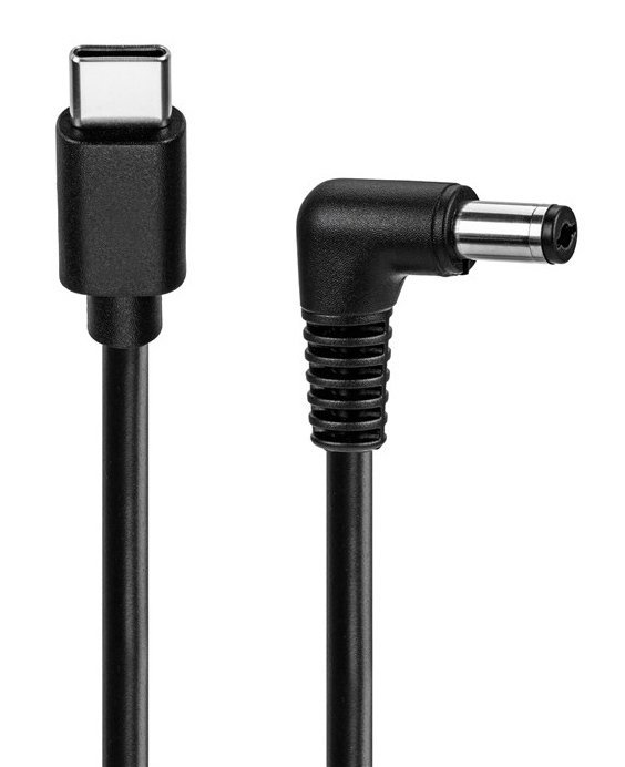 POWERTECH καλώδιο τροφοδοσίας USB-C σε DC , 5.5x2.1mm, 1.5m, μαύρο