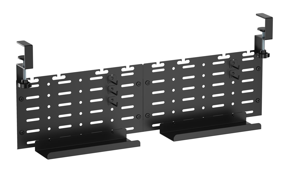 BRATECK cable management γραφείου , μεταλλικό, 768x63x307mm, μαύρο
