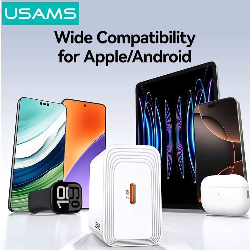 USAMS φορτιστής τοίχου , USB-C, 20W, λευκός - Image 5