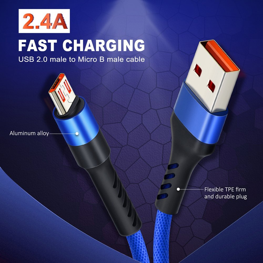 CABLETIME καλώδιο micro USB σε USB , 2.4A, 480Mbps, 1m, κόκκινο - Image 2