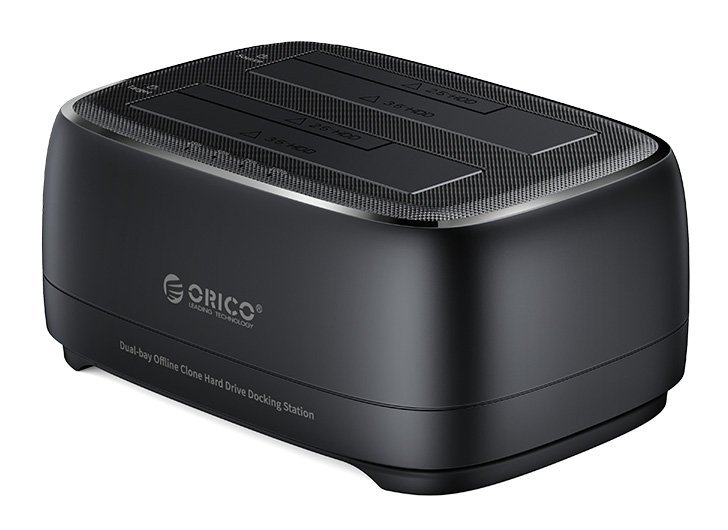 ORICO docking station για 2.5" ή 3.5" SATA HDD/SSD , 2 θέσεων, 5Gbps, clone function, μαύρο