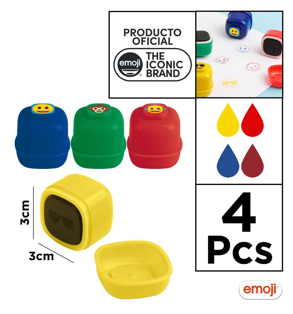 EMOJI παιδικές σφραγίδες , 4x σχέδια/χρώματα - Image 2