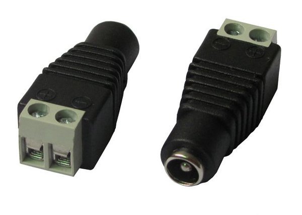 OLKSAE βύσμα τροφοδοσίας DC θηλυκό DCC, 5.5x2.1mm, σε κλέμα, 5τμχ