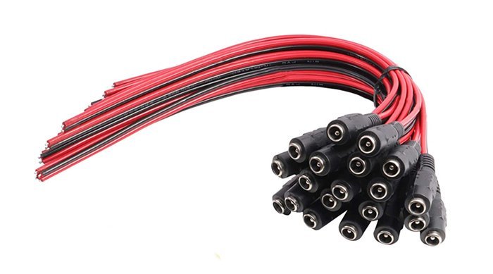 FOLKSAFE καλώδιο με θηλυκό βύσμα 5.5x2.1mm, 10τμχ
