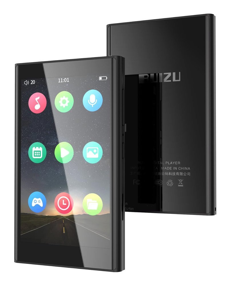 RUIZU MP3 player  με οθόνη αφής 3.8", 16GB, Bluetooth, μαύρο
