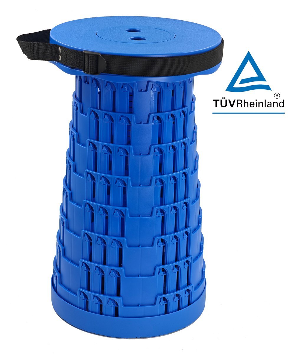POWERTECH πτυσσόμενο καρεκλάκι , αντοχή έως 250kg, 25.5x45cm, μπλε