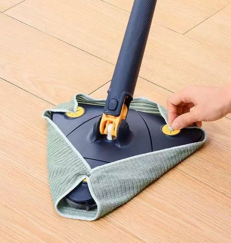 HOME USE τριγωνική σφουγγαρίστρα με 4x πανιά μικροϊνών, προσαρμόσιμο ύψος, μπλε - Image 6