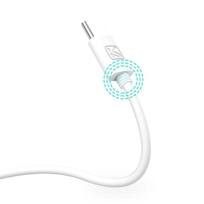 KAKUSIGA καλώδιο USB-C σε USB , 2.4A, 480Mbps, 2m, λευκό - Image 3