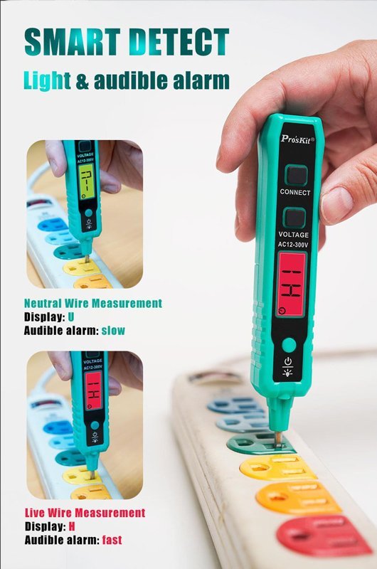 PROSKIT ανιχνευτής τάσης , 12V έως 300V, επαφής - Image 4