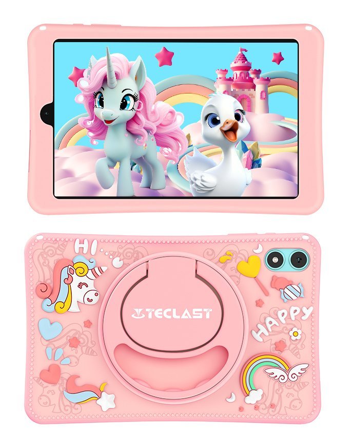 TECLAST tablet Kids, 8", 3/64GB, Android 15, 5000mAh, ροζ