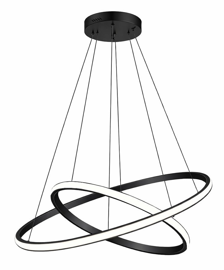 POWERTECH LED φωτιστικό οροφής , 60W, 4000K, Φ80x120cm, μαύρο