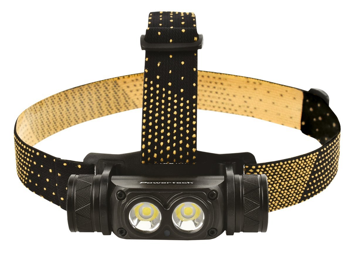 POWERTECH LED φακός κεφαλής , επαναφορτιζόμενος, 1000lm, IP44, μαύρος