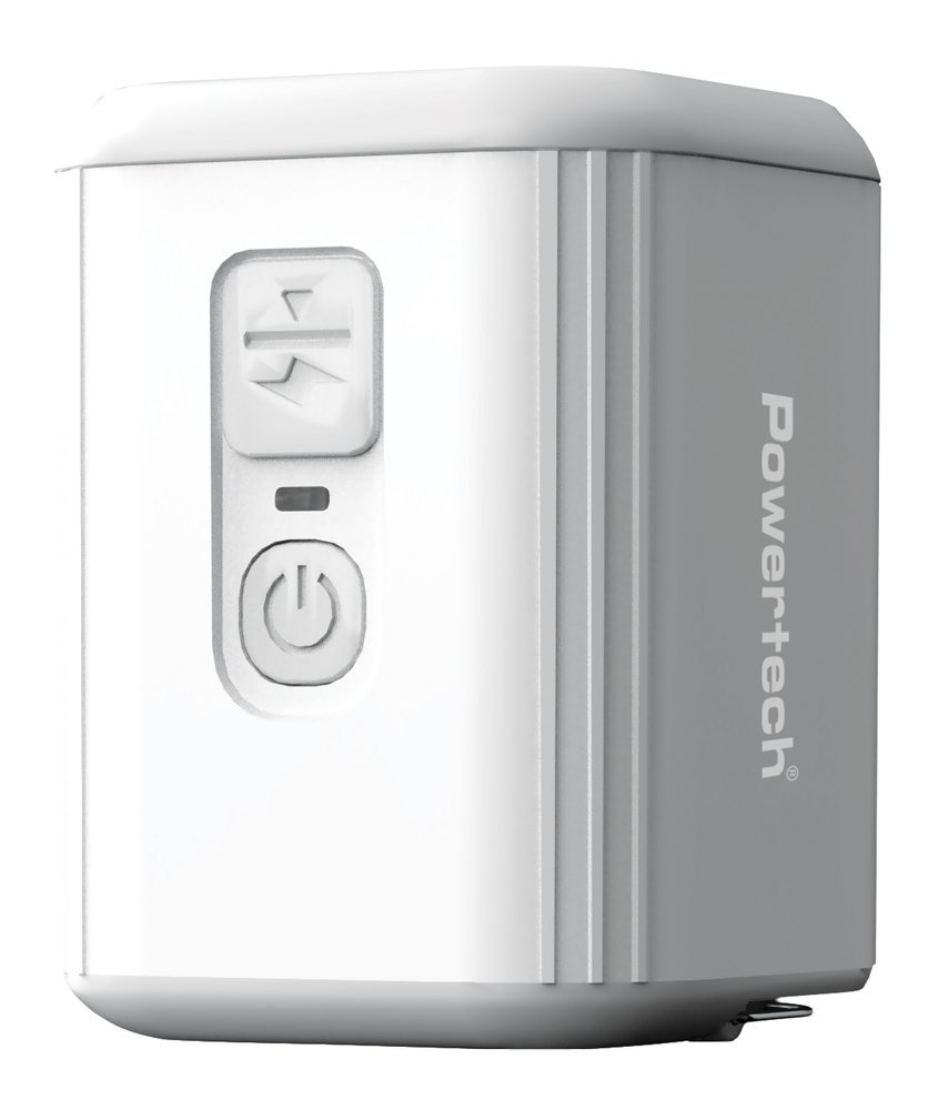 POWERTECH μίνι τρόμπα  με φακό, 5W, επαναφορτιζόμενη, λευκή