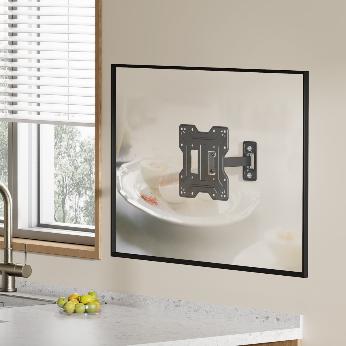 POWERTECH επιτοίχια βάση τηλεόρασης , 23-43", έως 30kg, full motion - Image 2