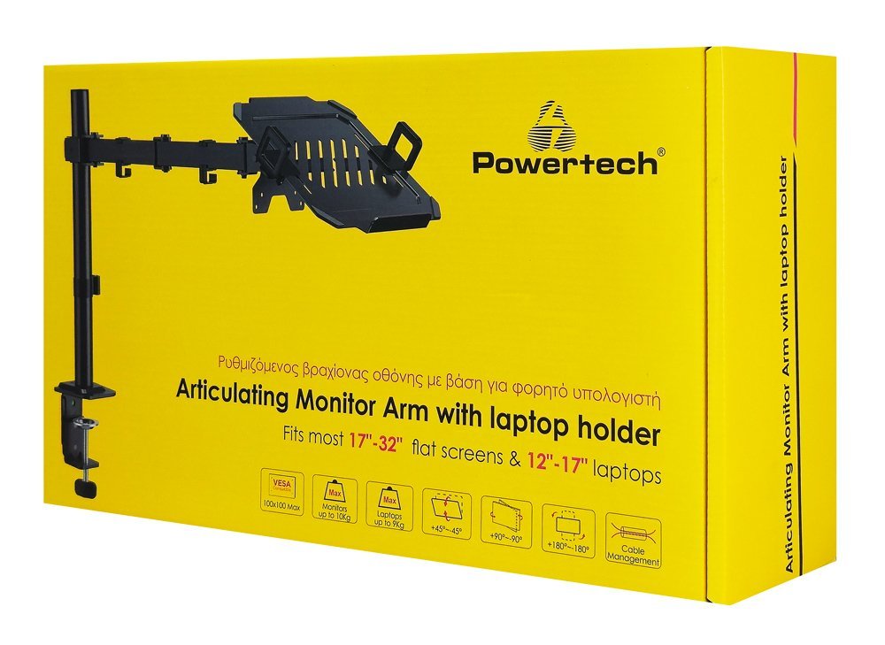 POWERTECH βάση γραφείου οθόνης ή laptop , 17-32", έως 10kg - Image 6