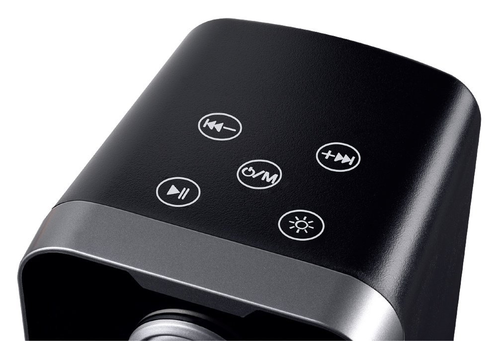 POWERTECH ηχεία με RGB φωτισμό, 2x 5W, Bluetooth & USB/USB-C, μαύρα - Image 2