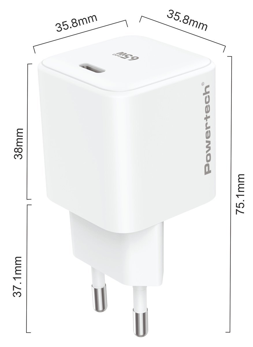 fortistis toichoy me kalodio, USB-C, 65W, GaN, AVS, leykos 1