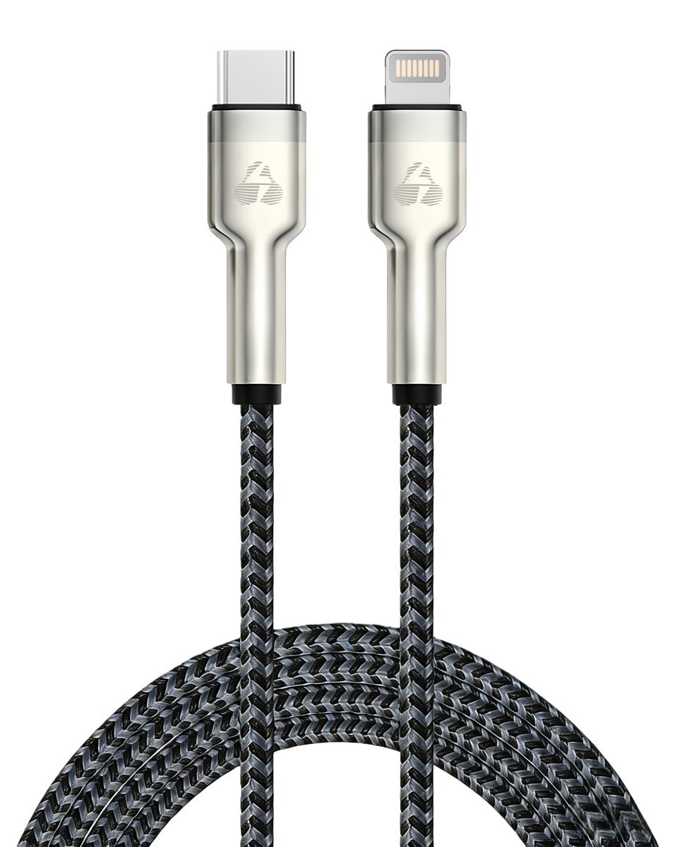POWERTECH καλώδιο Lightning σε USB-C , PD 27W, 480Mbps, 1m, μαύρο/γκρι