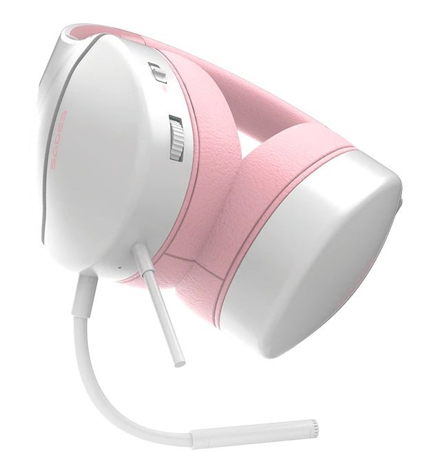 SADES gaming headset Spower, 3.5mm σύνδεση, 40mm, multi-platform, ροζ/λευκό - Image 3