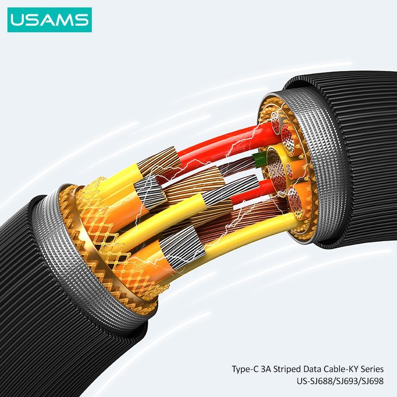 USAMS καλώδιο USB-C σε USB US-, 3A, 480Mbps, 2m, λευκό - Image 5