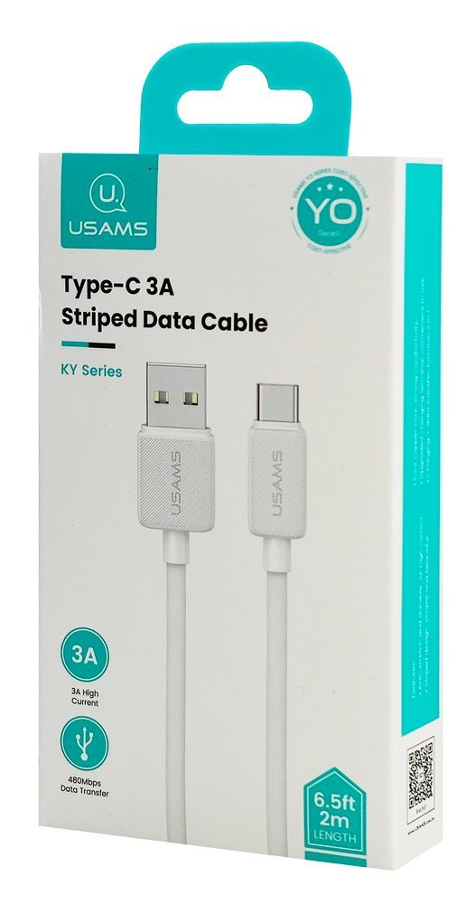 USAMS καλώδιο USB-C σε USB US-, 3A, 480Mbps, 2m, λευκό - Image 6