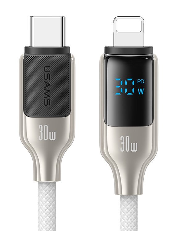 UAM καλώδιο Lightning σε UB-C , 30W, 480Mbps, 1.2m, λευκό