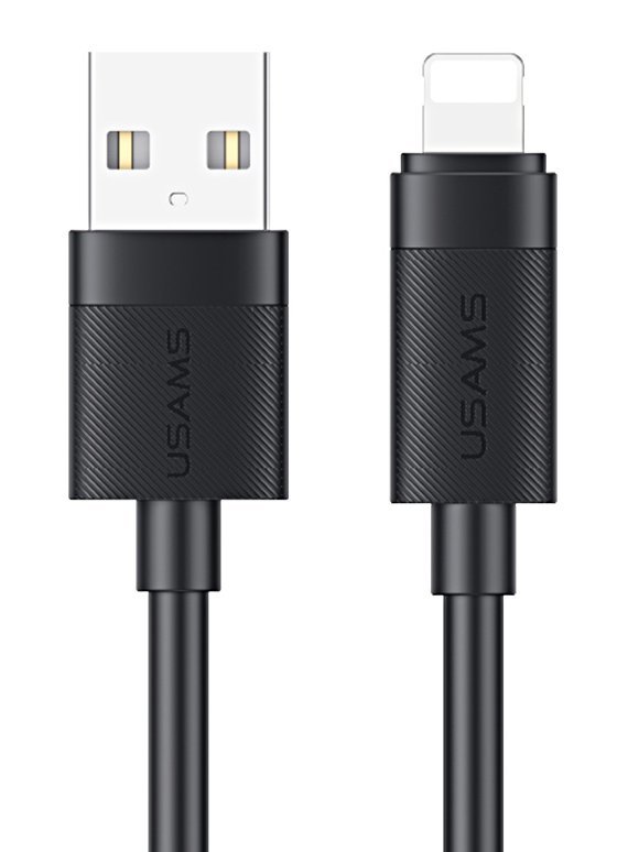 USAMS καλώδιο Lightning σε USB , 2.4A, 480Mbps, 1m, μαύρο