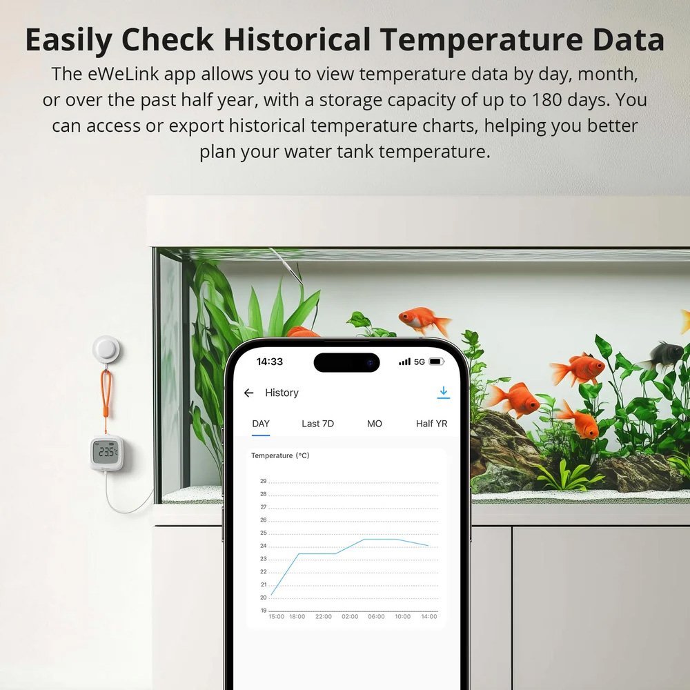 SONOFF smart θερμόμετρο , έως 115 °C, ZigBee 3.0, λευκό - Image 3