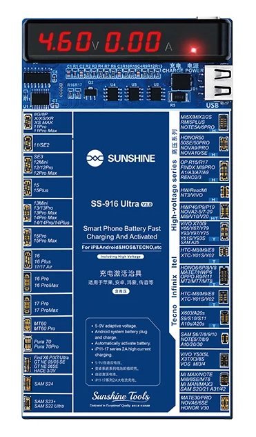 SUNSHINE tester μπαταριών  Ultra για Apple & Android smartphone, V3.0