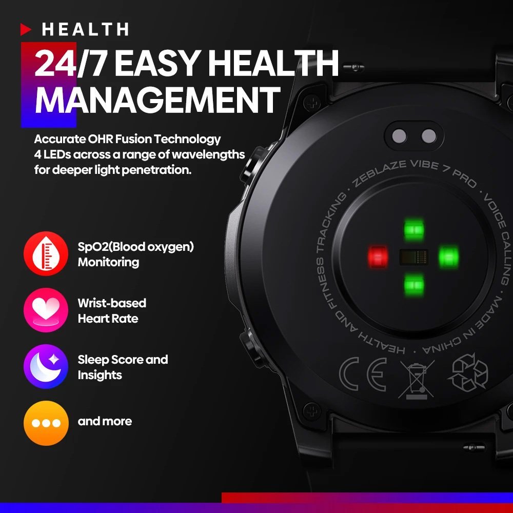 ZEBLAZE smartwatch ibe 7 Pro, heart rate, 1.43" AMOLED, 3 ATM, ασημί - Image 5