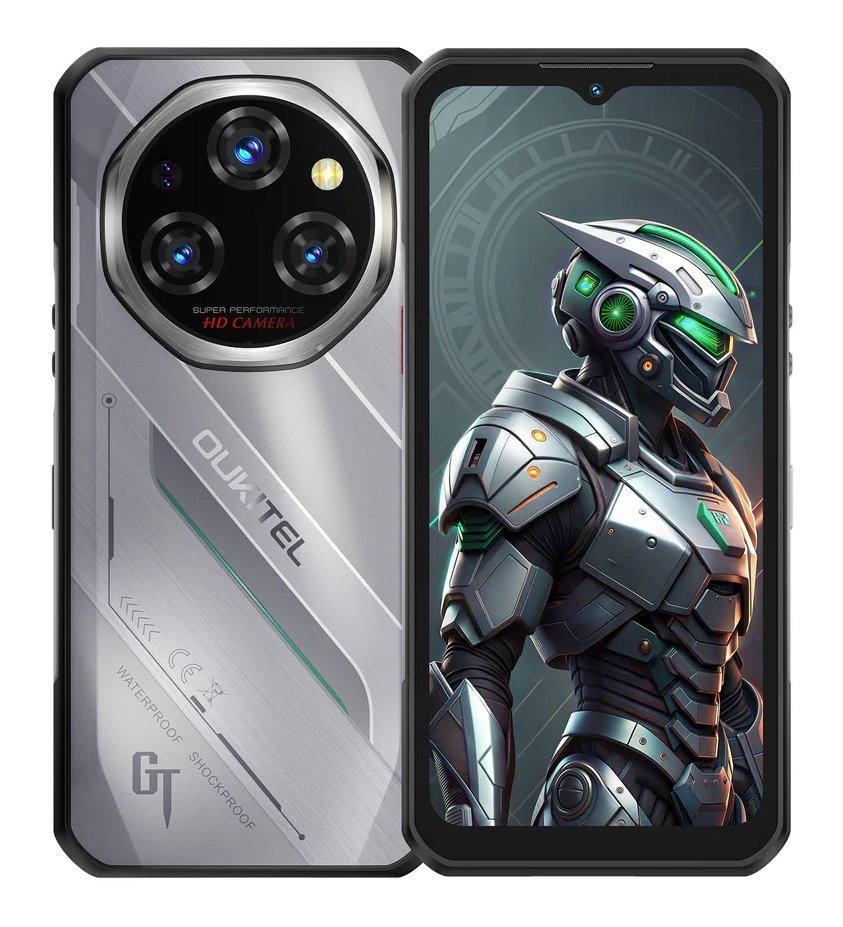 OUKITEL smartphone , 6.6", 12/512GB, 5G, 11000mAh, IP68/IP69K/MIL-STD-810H, ασημί