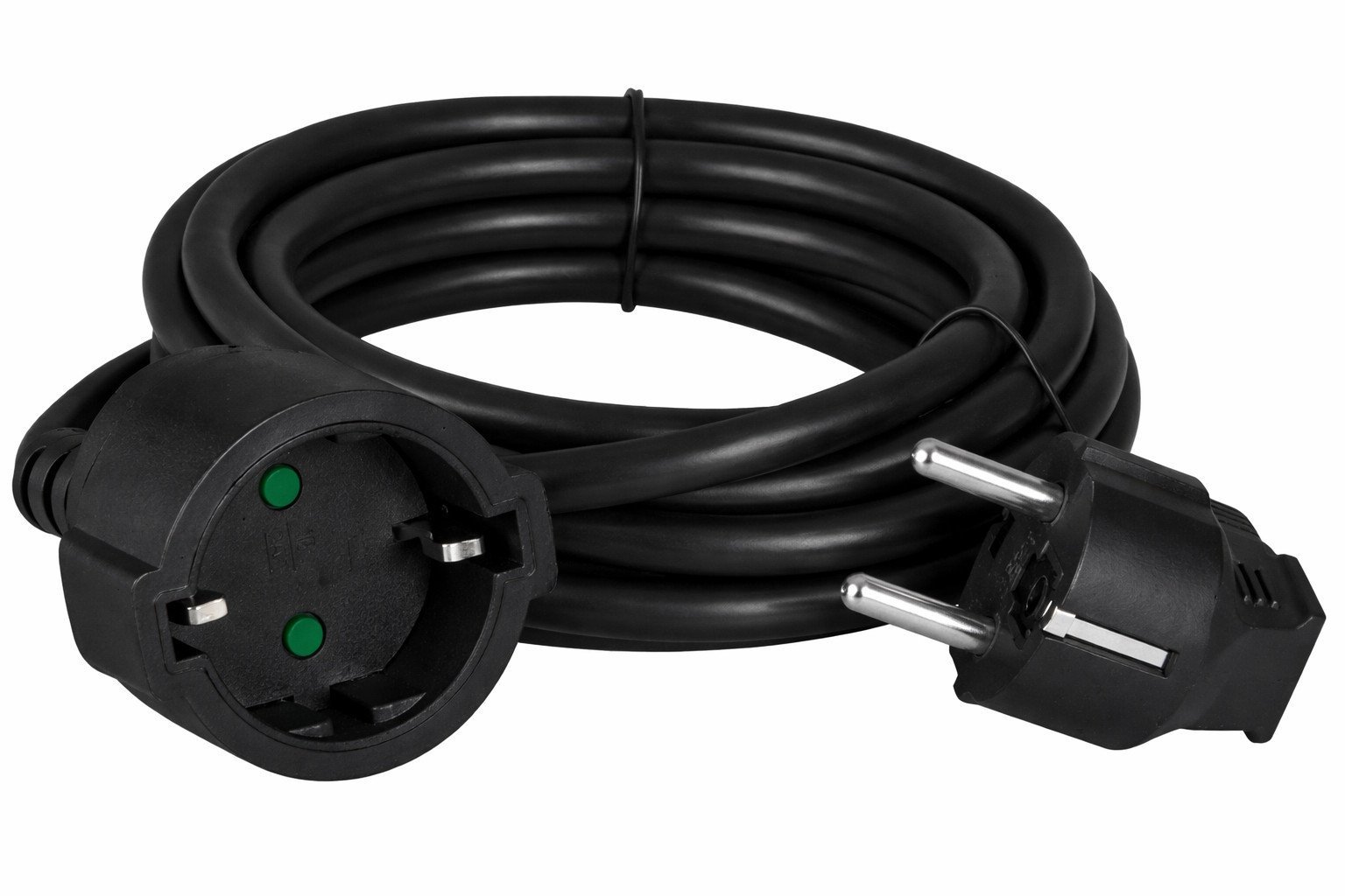 POWERTECH μπαλαντέζα ρεύματος , 1x schuko, 16A, 5m, μαύρη
